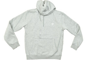 Adidas Men's Originals Essential Hoodie Pullover Fleece Grey Size M Cotton NEW